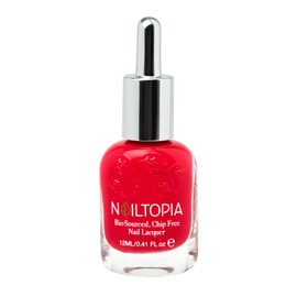 Nailtopia Bio-Sourced, Chip Free Nail Lacquer - All Natural, Strengthening Biotin and Superfood-Infused Polish - Chip Resistant Formula - Quick-Dry, Long Lasting Wear - Pizza Queen - 0.41 oz