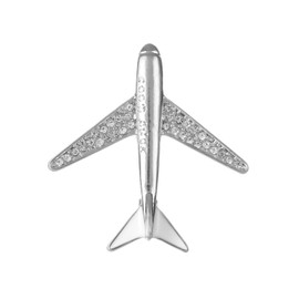 Airplane Brooch Pins Creative Enamel Red Blue Miniature Aircraft Plane Small Lapel Pin for Women Men Flight Attendant Aviator Pilot Traveller Holiday Party Dress Suit Hat Bag Jewelry Accessories (Silver)