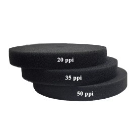 Aqualexs Filter Sponge for 5 gallon bucket DIY FILTER PADS foam for aquarium pond 11x11 - Set 50-35-20ppi
