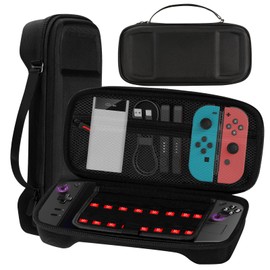 Spardar Organizador Portátil para Lenovo Legion Go, Funda Portátil con Bolsillos Compartimentos con Malla para Disco Duro Externo, Cables, Banco De EnergíA Grande Y 16 Cartuchos De Juegos