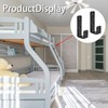 MOROBOR 6 x PVC Coated Bed Ladder Hooks Black Iron