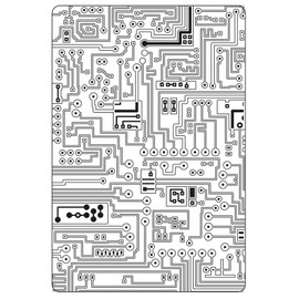 Sizzix Multi-Level Textured Impressions Embossing Folder Circuit by Tim Holtz, 665372, Embossing Folder: PP Plastic, Multicoloured, One Size