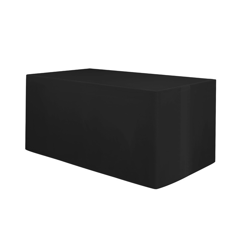 Hiasan Black Fitted Table Cloth 1 Pack, 72 x 30