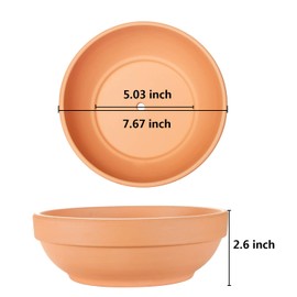 Clay Pots for Plants with Drainage Hole, 4 Pack Large Terra Cotta Plant Pot, 7.67 Inch Terra Cotta Pot Ceramic Pottery Planter Cactus Flower Pots Succulent Pot