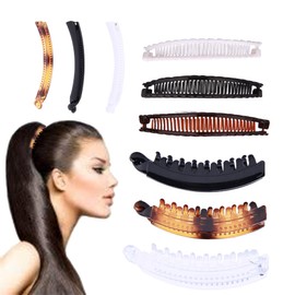 CHAOTEMAI Pack of 9 Banana Hair Clips, Banana Clips Thick Hair, Banana Clip Hair, Banana Clip, Hair Clip, Non-Slip Leopard Hair Clip, Hair Clips for Women and Girls, Thick Medium Hair (A)