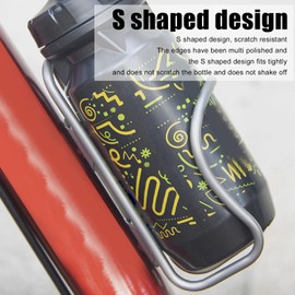 Flaschenhalter, Fahrrad Wasserflaschenhalter, Titanlegierung S Form Metalllegierung Kratzfeste Wasserflaschenkäfig Wasserflaschenhalterung Flaschenhalterung Käfig Halterungen für Radfahren Rennrad