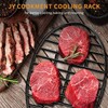 JY COOKMENT Cooling Roasting Rack with Integrated Feet, Enameled Coating,