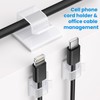 100 Pcs Adhesive Cable Clips for USB Cables, Phone Chargers,
