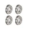 uxcell Flanged Ball Bearings 12x24x6mm Double Shielded Chrome Steel Bearing,