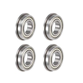 uxcell Flanged Ball Bearings 12x24x6mm Double Shielded Chrome Steel Bearing, Applicable for Wheel and Glider Rocker Bearing Replacement 4pcs