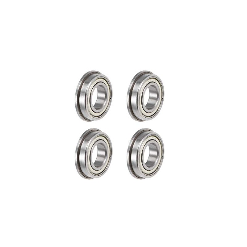 uxcell Flanged Ball Bearings 12x24x6mm Double Shielded Chrome Steel Bearing,