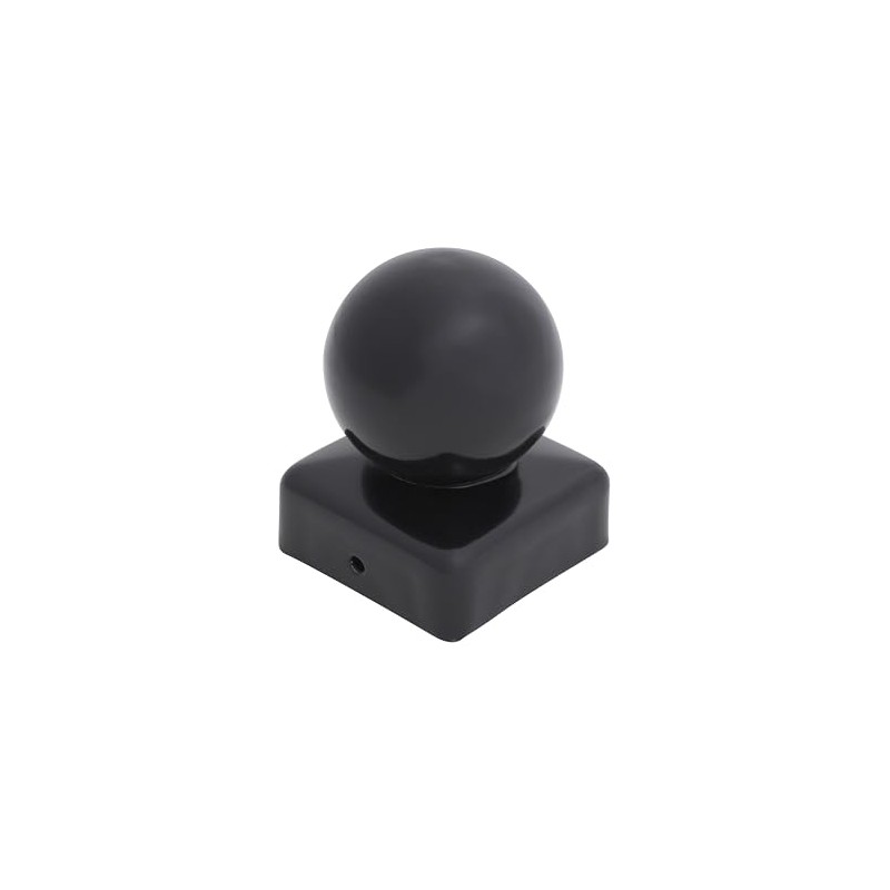 Black Metal Fence Gate Post Cap With Ball Flange 50mm