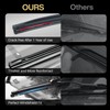 DOG TAIL Neoprene Dual-Steel Frame Wiper Blades 22"+22" with Multiple