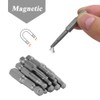 Mesee 10 Pieces 50mm Inner Hex Head Magnetic Screwdriver Bits,