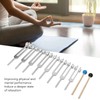 8pcs Tuning Fork Set Aluminum Alloy Tuning Fork 126.22Hz Sound