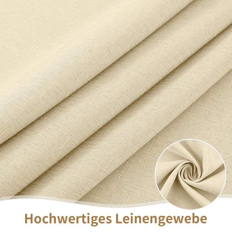 Homaxy Linen Table Cloth Wipe Clean 140x180 cm, Wipeable Water