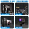 4 Pack Black Acoustic Foam Panels,48x24x2 Inch Sound Proof,High Density
