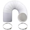 SPARES2GO Extra Long Vent Hose & Screw Clips Kit for