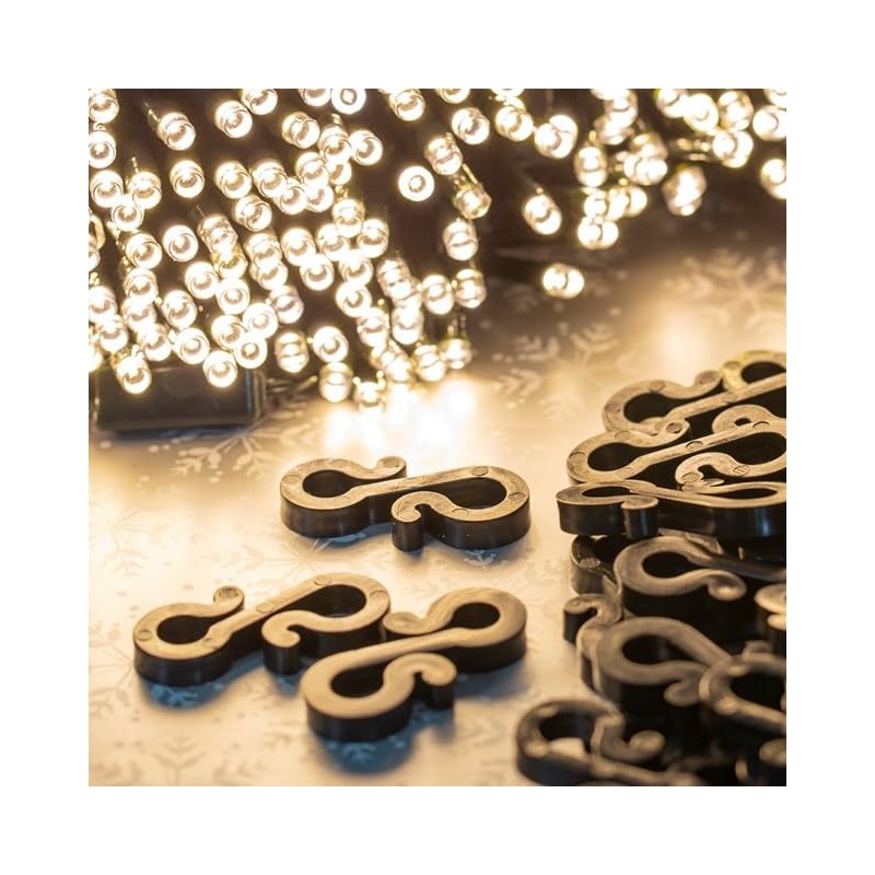 UKDD® Outdoor Light Clips, Light Clips Gutter, Hooks Outdoor Light,