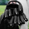 Craftsman Golf 9pcs/set Black Iron Headcover Set Elastic Closure Suitable