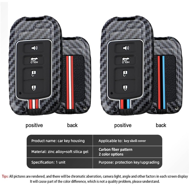 ontto Carbon Pattern Auto Key Case Fit for Toyota Avalon
