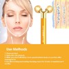 DANGSHAN 2-in-1 Electric Face Massager 24k Golden Facial Massager, 3D