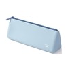 Mr. Pen- Silicone Pencil Case Pouch, Muted Blue, Aesthetic Triangular