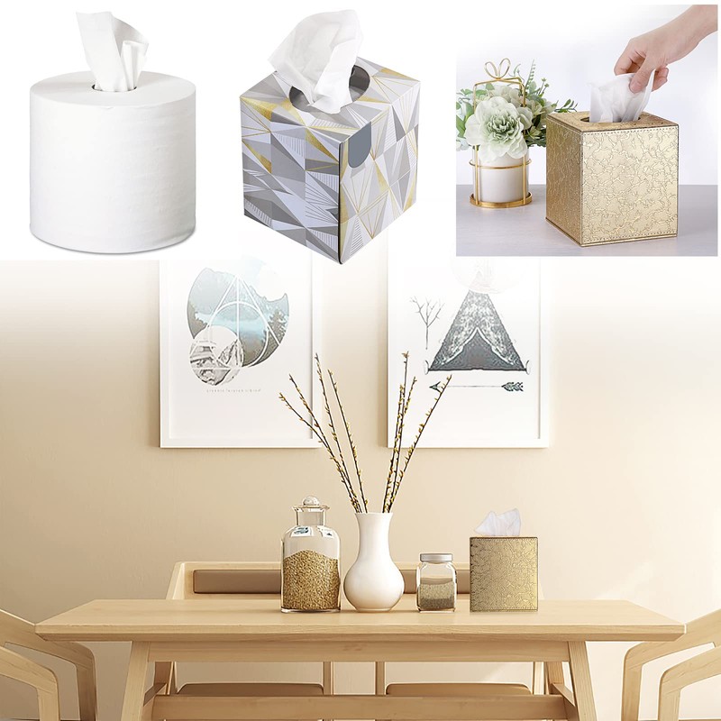 BTSKY PU Leather Household Office Cube Tissue Paper Holder Box
