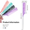 4 Pcs Rat Tail Comb Set: Metal Needle Stem for