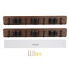 2pcs Mop Broom Holder 3 Positions 4 Hooks Wall Mount