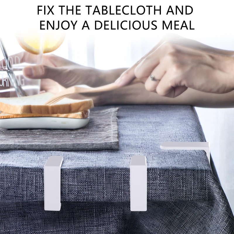 AMSGANK Tablecloth Clips, Pack of 12 Table Clips, Stainless Steel