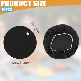 10PCS Drink Covers Scrunchies Elastic Cup Glass Cover for Alcohol Protection,Reusable & Washable Polyester Anti Spike Drink Protector Nightcap with Straw Hole for Girls Women Bar Club Party(Black)