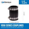 Fernco 1056-215 Reducing 2-in. x 1-1/2-in. Flexible PVC Pipe Coupling