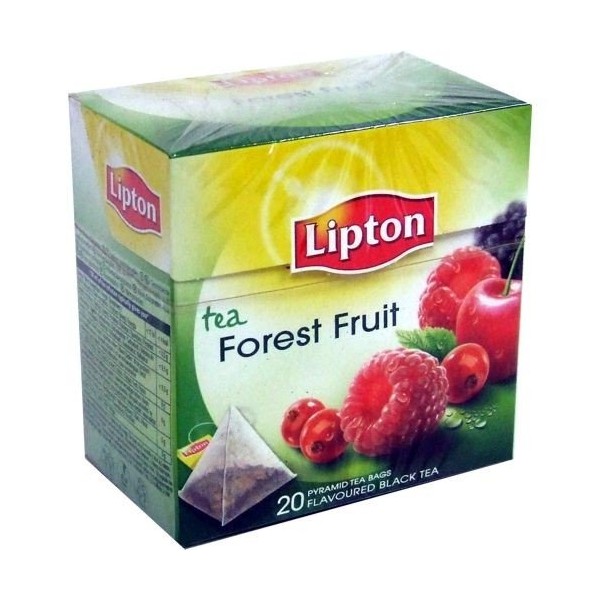 [Pack of 6] Lipton Black Tea - Forest Fruit - Premium Pyramid Tea Bags (20 Count Box)