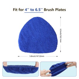 XGKHOM 7 Pack Upgrade Car Windshield Cleaner Tool Bonnets, Microfiber Cloths for Inside Windshield Cleaning Tool Pads, Interior Windshield Cleaner Tool Replaceable Cleaning Bonnets, Fit 6.5”, Blue