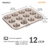 CHEFMADE Mini Muffin Pan, 12-Cavity Non-Stick Mini Cupcake Pan Bakeware
