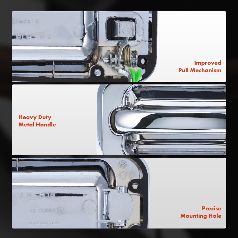 A-Premium Rear Left Driver Side Upgraded Metal Exterior Door Handle