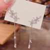Stocking Stuffers Wedding Earrings for Brides Silver Prom Earrings Rhinestone