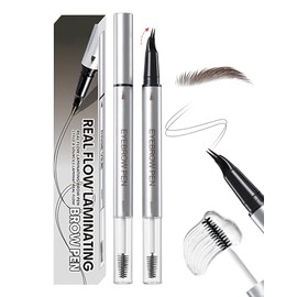 Erinde Líquido Lápiz Doble Punta para Cejas, Resistente al Agua y Duradero  Rellena y Define Cejas Naturalmente con Aplicación Precis, Creación de... 