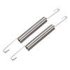 sourcingmap 1.0mmx10mmx60mm Dual Hook Small Tension Spring Nickel Plating 2pcs