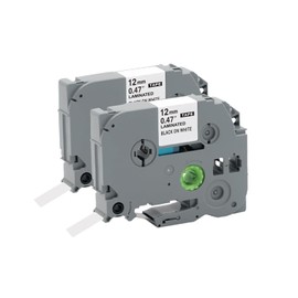 2 x Cartridgeify Label Tapes Replacement for Brother P-Touch Tapes TZ TZe-231 (12 mm x 8 m) Black on White for PTouch Label Maker PT-D210 PT-D220 PT-D200 PT-H110 PT-D400 H100LB H100LB