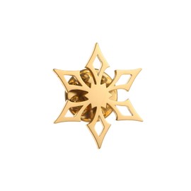 The Snowflake Stainless Steel Brooch for Men Shirt Badge Lapel Pins Clips Christmas Gift (gold 2)