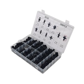 EINEY Push Rivets Clip Set for Cars, Universal Type, Interior Pins, Secure, Compatible with Toyota, Nissan, Subaru, 10 Types, 280 Pieces, Storage Box Included