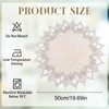 URROMA Linen Round Doily,20 * 20in Beige Table Cover with