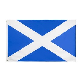 AIMALL Large Scotland Scottish Flag with Brass Grommets Saltire Heavy Duty Outdoor 90 X 150 CM - 3ft x 5ft