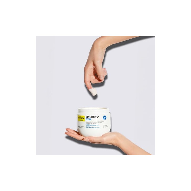 Alfaparf Milano Yellow Curly Leave-In Butter Cream, Tratamiento Intensivo para