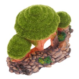 WOONEKY Resin Moss House Decoration for Fish Tank Aquarium Safe Odorless Ornament for Freshwater and Saltwater Unique Home Landscaping Craft for