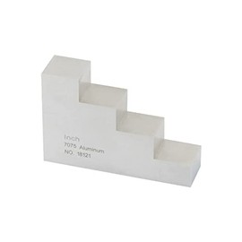 4 Step Test Calibration Block Step Wedge for Thickness and Linearity Calibration for Ultrasonic Thickness Gauge in NDT Testing #7075 Aluminum 0.500'' 1.000'' 1.500'' 2.000''