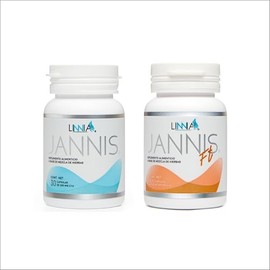Linnia | Jannis Fit + Jannis Kit de Suplementos Alimenticios en Cápsulas 2 Productos | Con L-Carnitina Guaraná Té Verde Mango Africano Linaza Jengibre | Apoyo a la Energía y Metabolismo