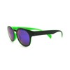 Round Keyhole Sunglasses Color Mirror Lens Spring Hinge Black Green